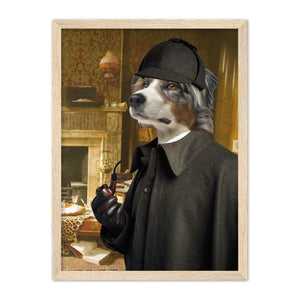 Sherlock Holmes: Custom Pet Portrait - Paw & Glory - Dog Portraits - Pet Portraits