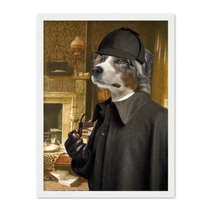 Sherlock Holmes: Custom Pet Portrait - Paw & Glory - Dog Portraits - Pet Portraits