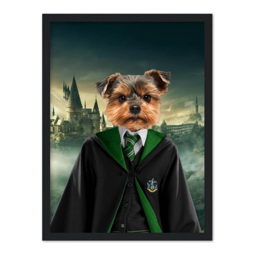 Serpent House Wizard Custom Pet Portrait | Paw & Glory