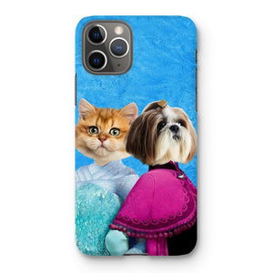 Snow Sisters (Frozen Inspired): Custom Pet Phone Case - Paw & Glory - Dog Portraits - Pet Portraits