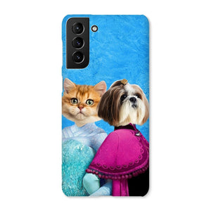 Snow Sisters (Frozen Inspired): Custom Pet Phone Case - Paw & Glory - Dog Portraits - Pet Portraits