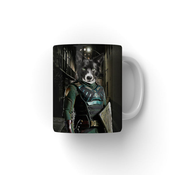 Soldier Superhero Custom Pet Coffee Mug | Funny Pet Portrait Gift | Paw & Glory
