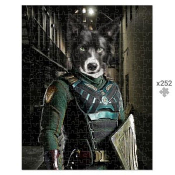 Soldier Superhero Custom Pet Puzzle | Pet Lover Gift | Paw & Glory