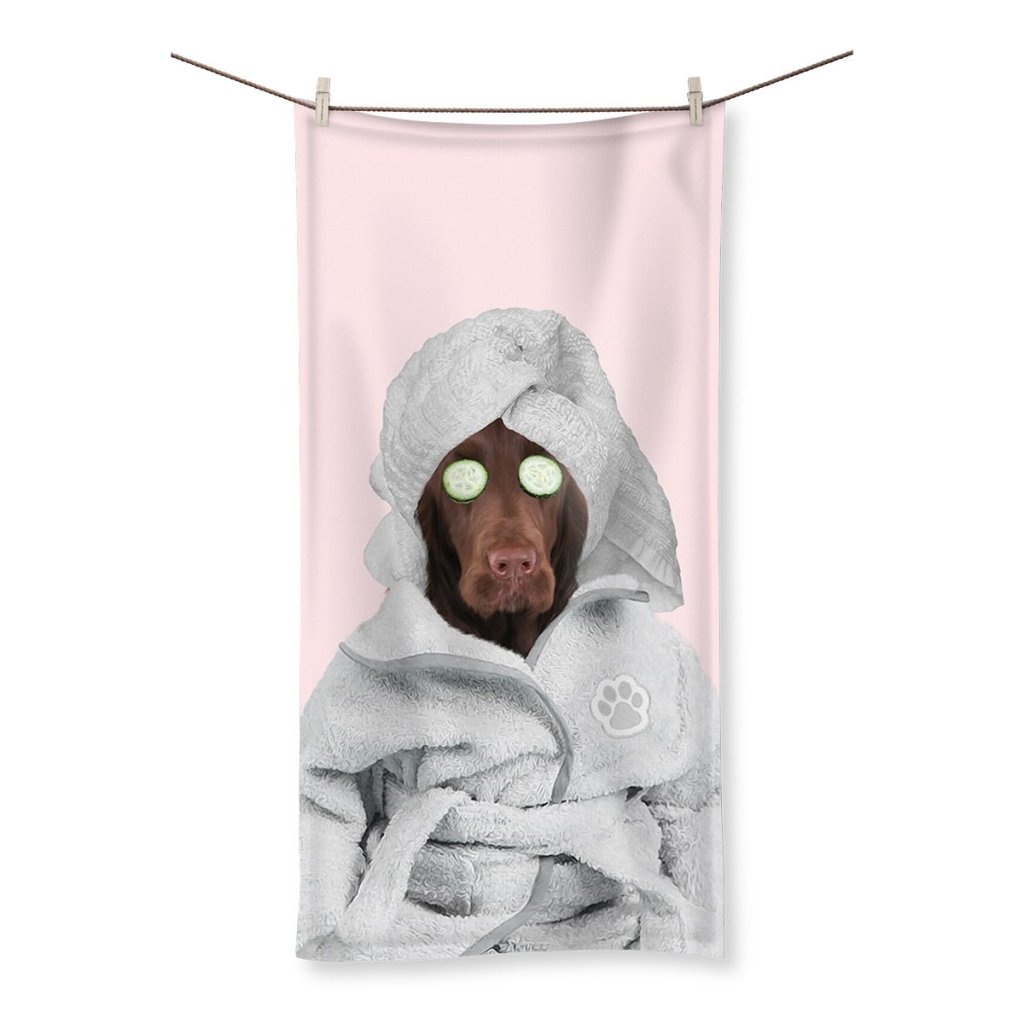 Spa Day: Custom Pet Towel - Paw & Glory - Dog Portraits - Pet Portraits