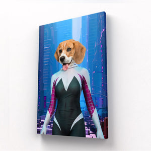Spider Girl: Custom Pet Canvas - Paw & Glory - Dog Portraits - Pet Portraits
