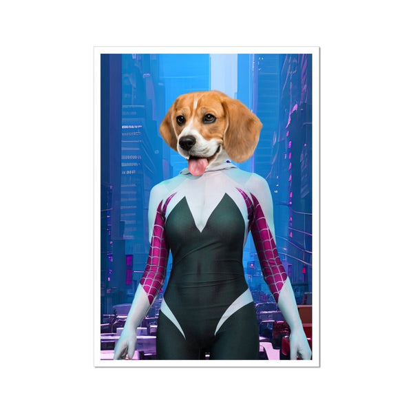 Web Heroine Custom Pet Poster | Pet Portrait Print | Paw & Glory