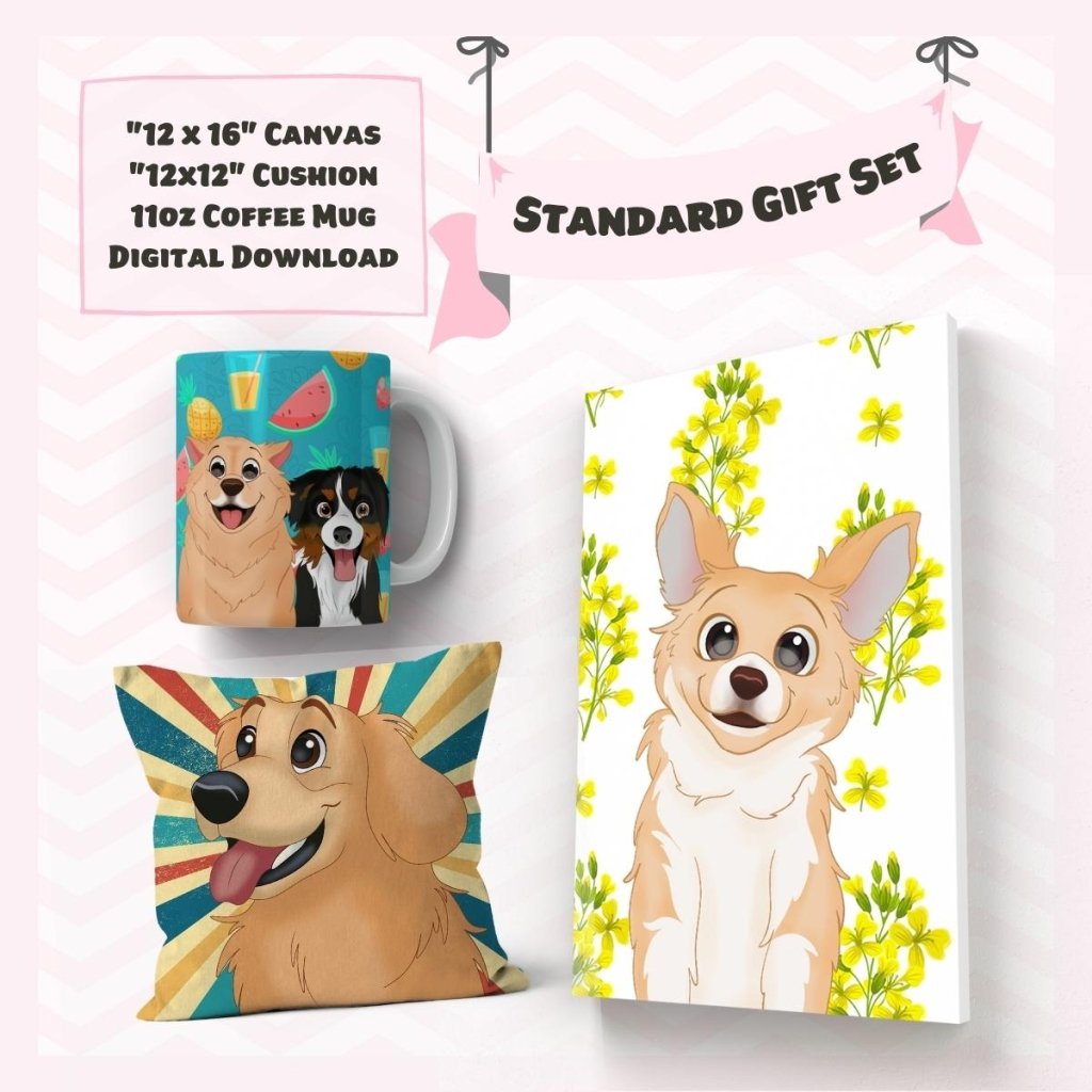 Standard Gift Set (Art Style) - Paw & Glory - Dog Portraits - Pet Portraits