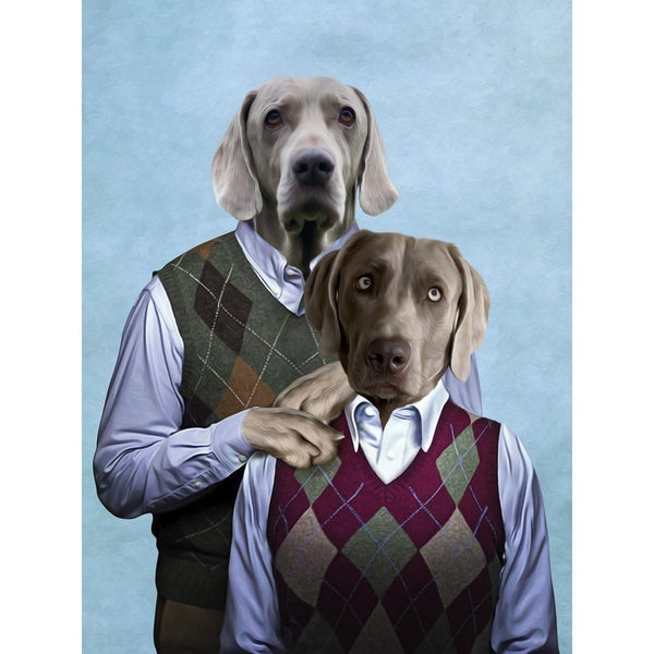 Stepbrother Comedy Duo Custom Digital Download Pet Portrait | Pet Portrait From Photo | Paw & Glory
