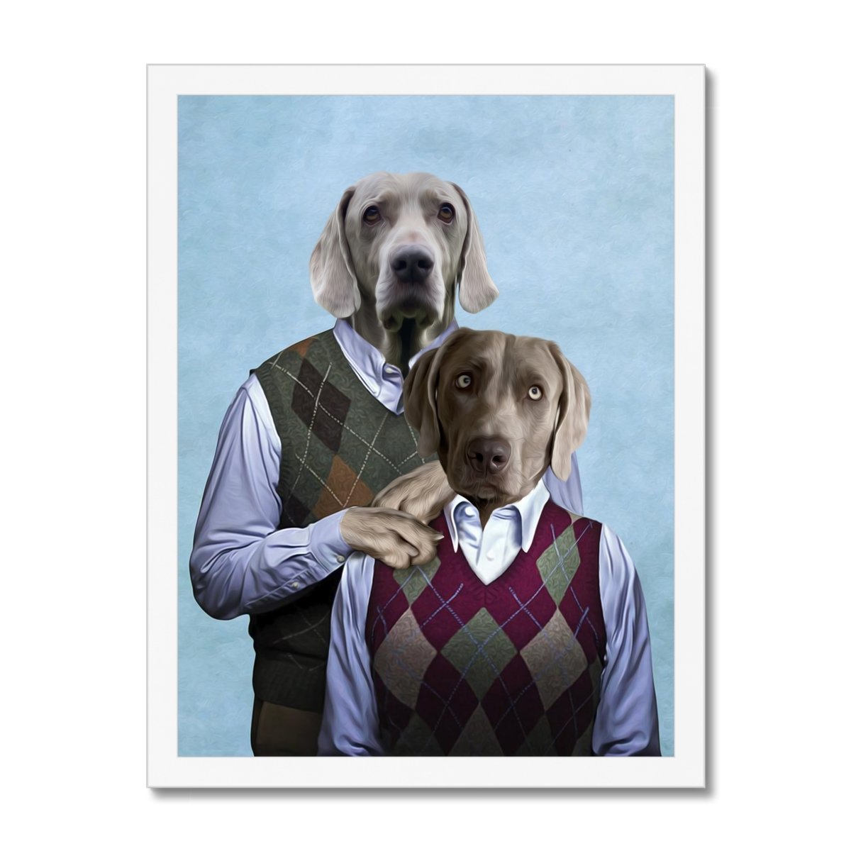 Stepbrother Comedy Duo Custom Pet Portrait | Custom Pet Portrait | Paw & Glory