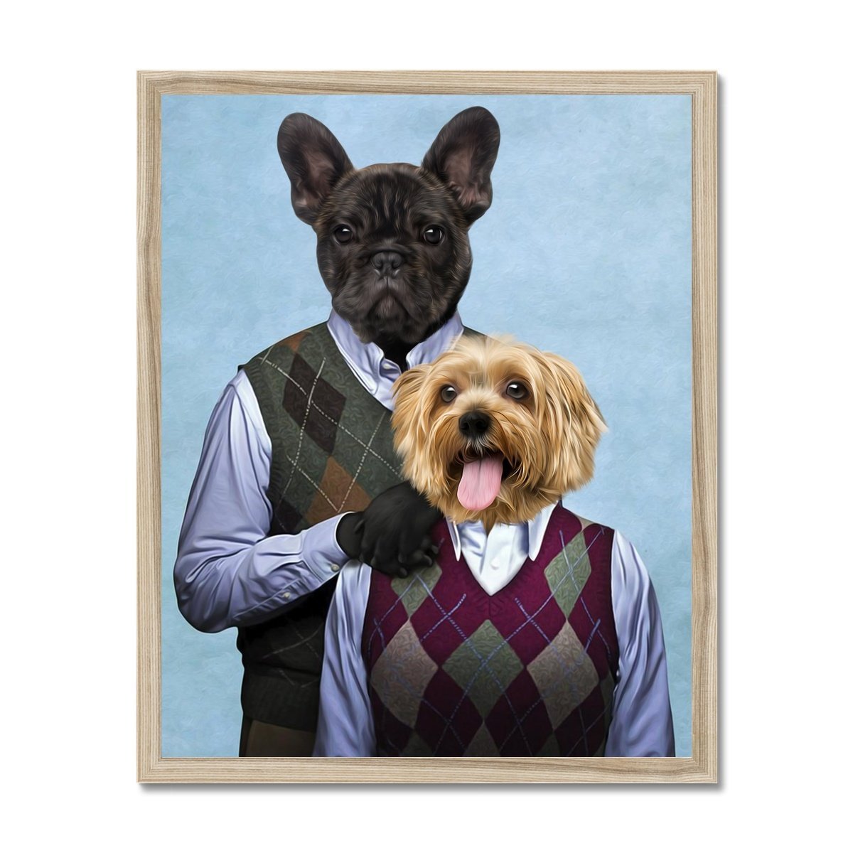 Stepbrother Comedy Duo Custom Pet Portrait | Custom Pet Portrait | Paw & Glory