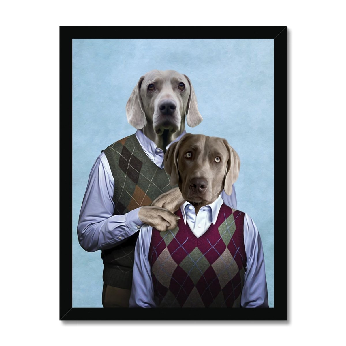 Stepbrother Comedy Duo Custom Pet Portrait | Custom Pet Portrait | Paw & Glory