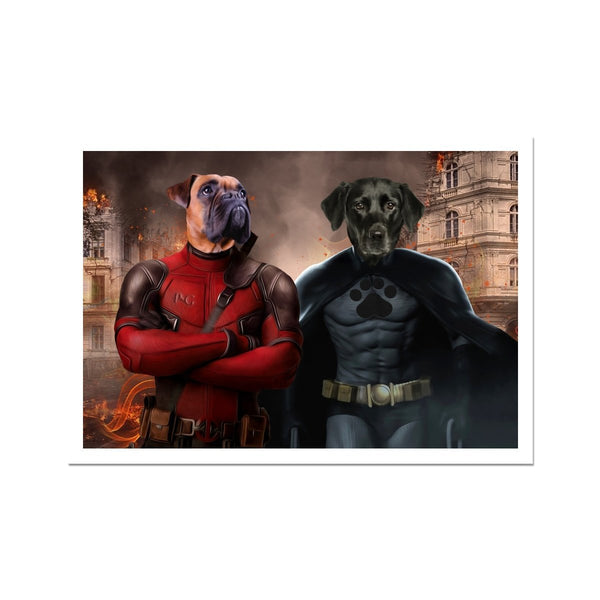 Super Dogs Custom Pet Poster | Pet Portrait Print | Paw & Glory