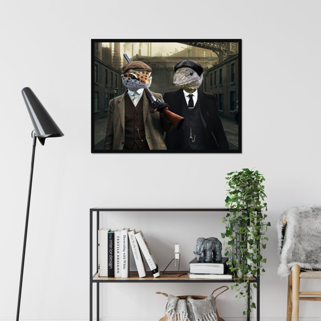 1920s Gangster Duo | Custom Pet Portrait | Paw & Glory