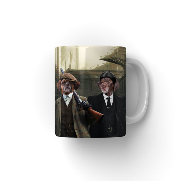 1920s Gangster Duo Custom Pet Coffee Mug | Funny Pet Portrait Gift | Paw & Glory