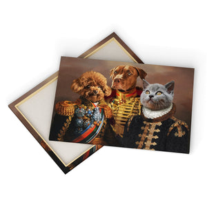 The 3 Brothers In Arms: Custom Pet Canvas - Paw & Glory - Dog Portraits - Pet Portraits