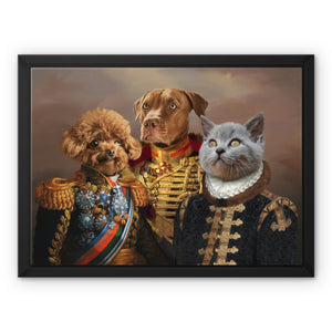 The 3 Brothers In Arms: Custom Pet Canvas - Paw & Glory - Dog Portraits - Pet Portraits