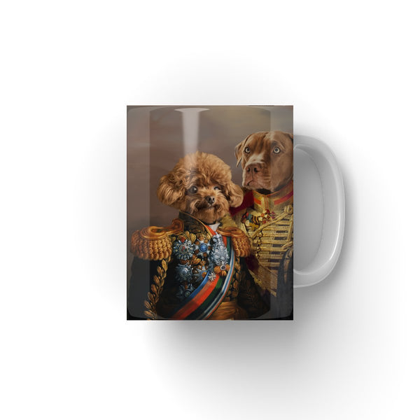 The 3 Brothers In Arms: Custom Pet Coffee Mug | royal pet portrait | Paw & Glory