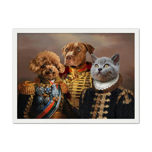 The 3 Brothers In Arms: Custom Pet Portrait - Paw & Glory - Dog Portraits - Pet Portraits