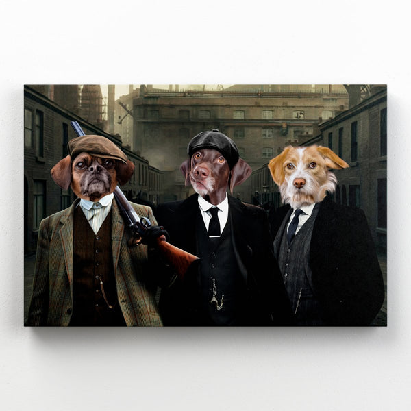 1920s Gangster Trio Custom Pet Canvas | Custom Pet Portrait Canvas | Paw & Glory