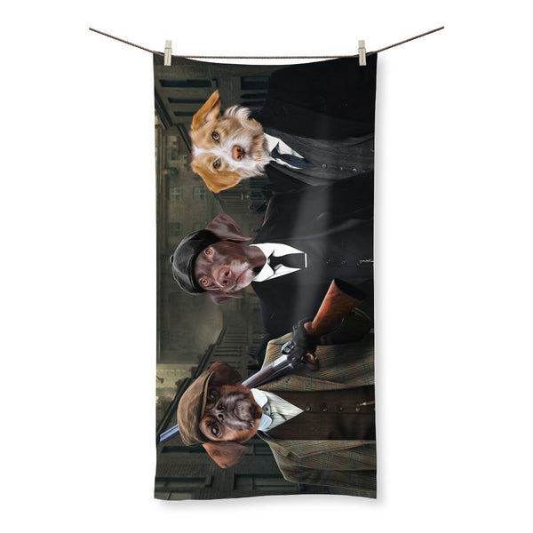 1920s Gangster Trio Custom Pet Towel | Custom Pet Portrait | Paw & Glory