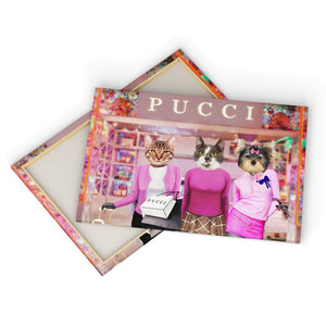 The 3 Mean Girls: Custom Pet Canvas - Paw & Glory - Dog Portraits - Pet Portraits