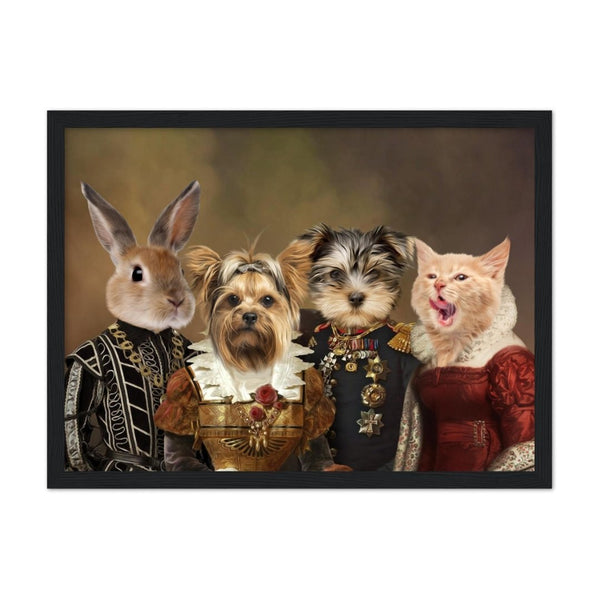 The 4 Nobles: Custom Pet Portrait | framed pet portrait | Paw & Glory