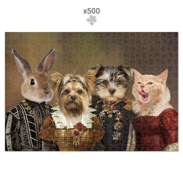 The 4 Nobles: Custom Pet Puzzle | royal pet portrait | Paw & Glory