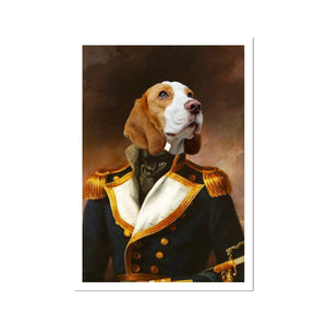 The Admiral: Custom Pet Portrait - Paw & Glory - Dog Portraits - Pet Portraits