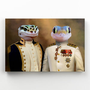 The Admiral & The Sergeant: Animal Art Canvas - Paw & Glory - Dog Portraits - Pet Portraits