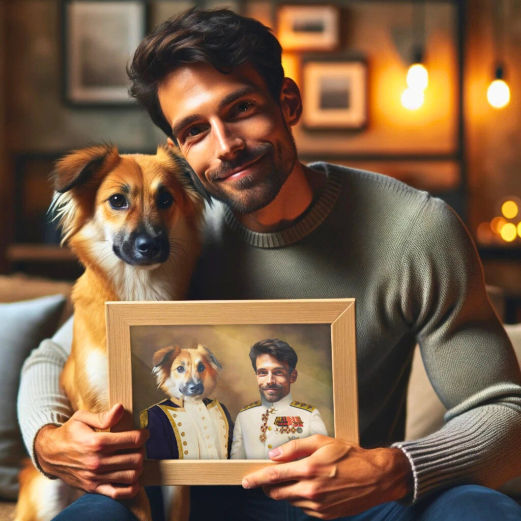 The Admiral & The Sergeant: Custom Pet Portrait - Paw & Glory - Dog Portraits - Pet Portraits