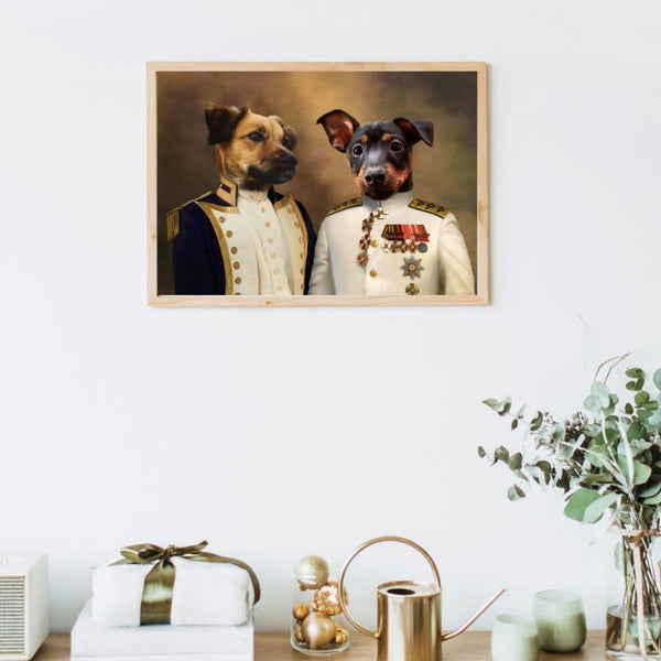 The Admiral & The Sergeant: Custom Pet Poster | royal pet portrait | Paw & Glory