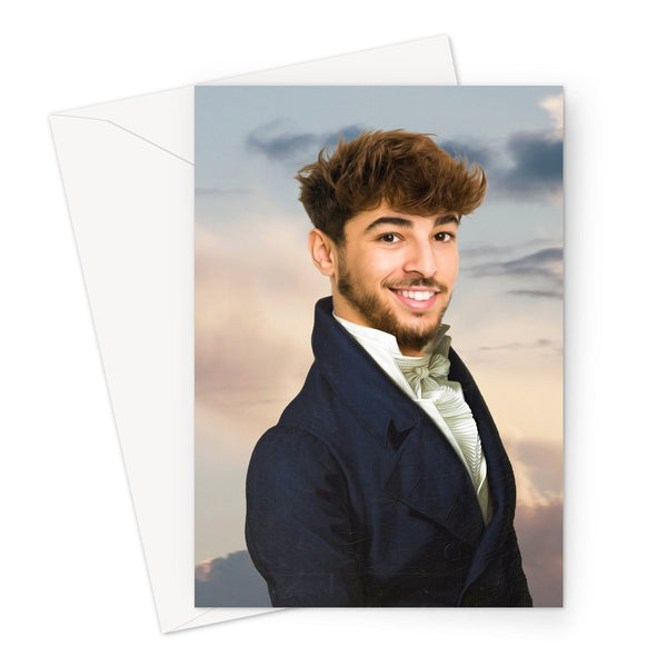 The Ambassador: Custom Hooman Greeting Card | royal pet portrait | Paw & Glory