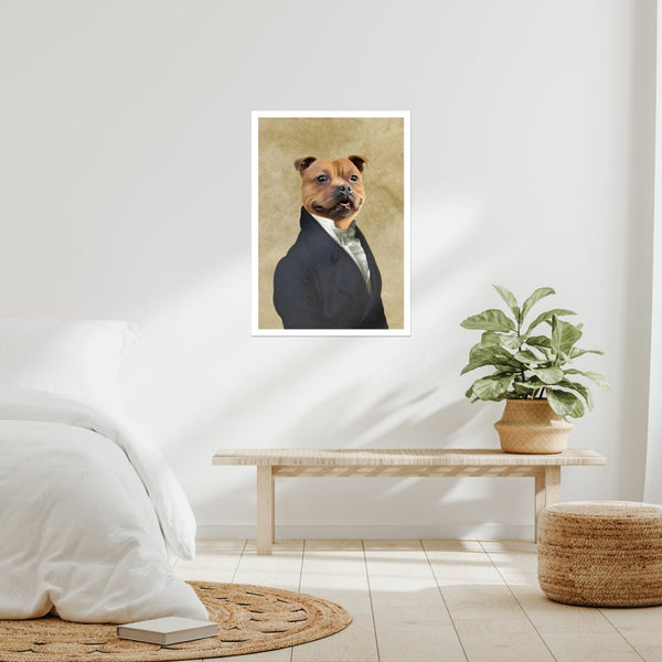 The Ambassador: Custom Pet Poster | royal pet portrait | Paw & Glory