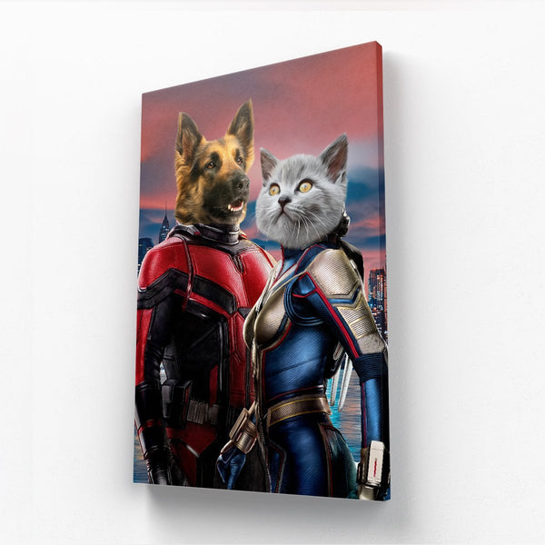 Tiny Hero Duo Custom Pet Canvas | Custom Pet Canvas | Paw & Glory