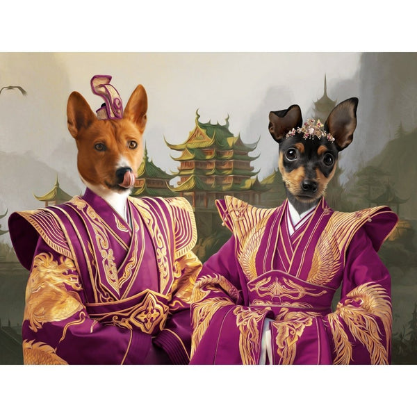 The Asian Rulers: Custom Digital Download Pet Portrait | royal pet portrait | Paw & Glory