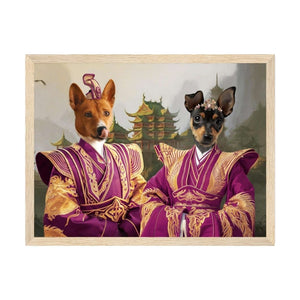 The Asian Rulers: Custom Pet Portrait - Paw & Glory - Dog Portraits - Pet Portraits