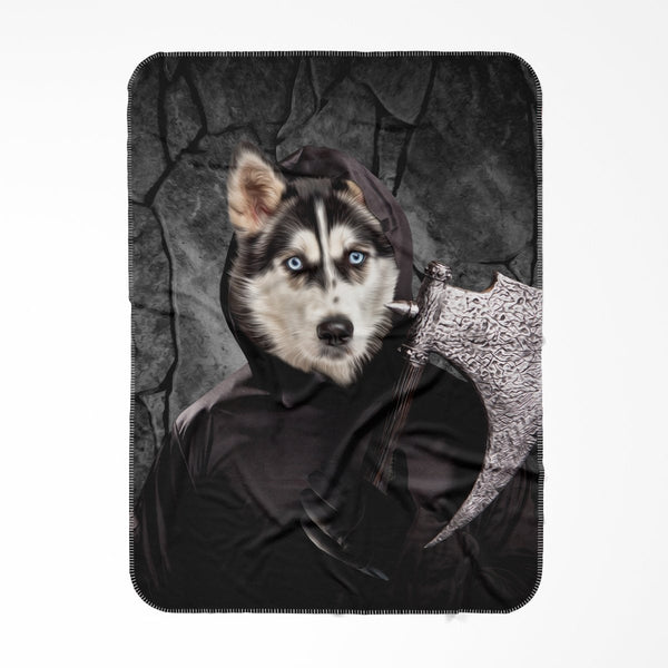 The Bark Reaper: Custom Pet Blanket - Paw & Glory - Dog Portraits - Pet Portraits