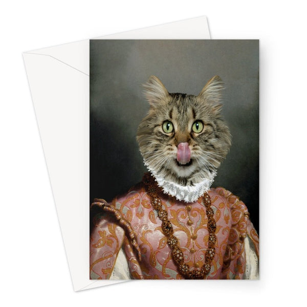 The Baroness: Custom Pet Greeting Card | royal pet portrait | Paw & Glory
