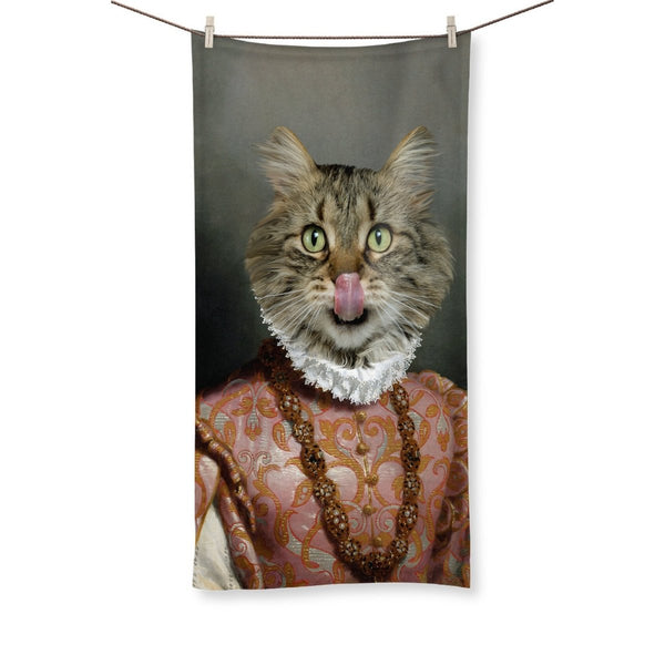 The Baroness: Custom Pet Towel | royal pet portrait | Paw & Glory