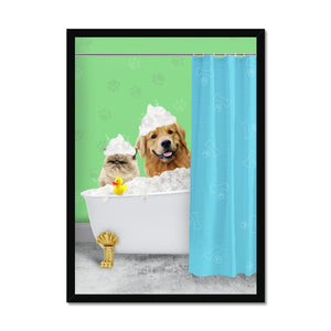 The Bath Tub: Custom 2 Pet Portrait - Paw & Glory - Dog Portraits - Pet Portraits