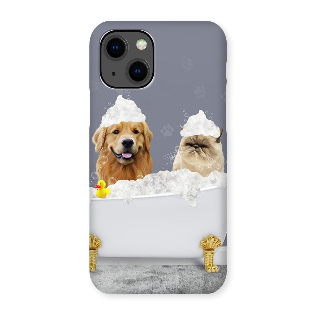 The Bath Tub: Custom 2 Pet Snap Phone Case - Paw & Glory - Dog Portraits - Pet Portraits