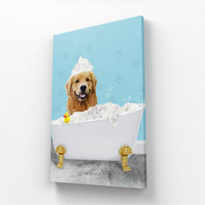 The Bath Tub: Custom Pet Canvas - Paw & Glory - Dog Portraits - Pet Portraits