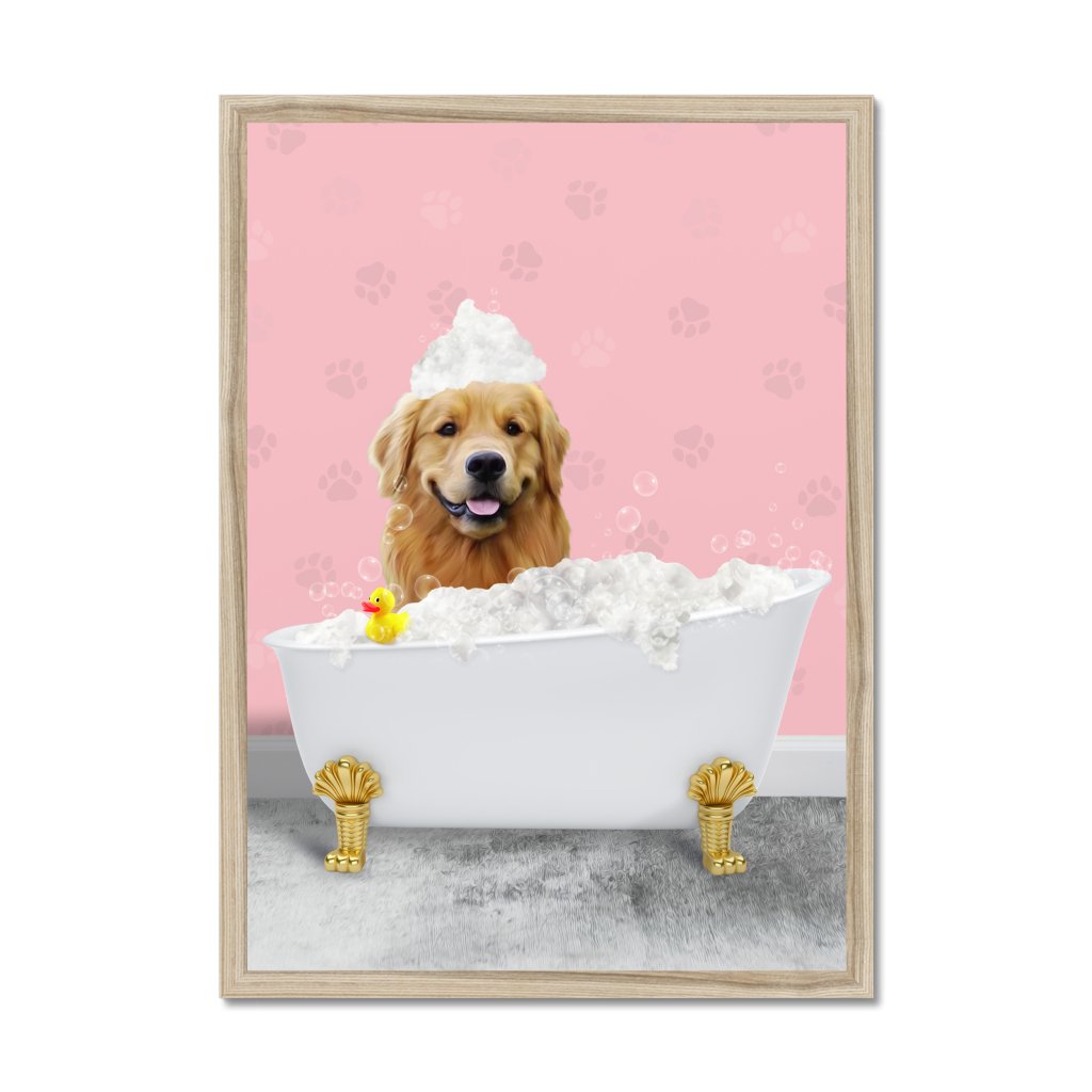 The Bath Tub: Custom Pet Portrait - Paw & Glory - Dog Portraits - Pet Portraits
