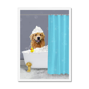 The Bath Tub: Custom Pet Portrait - Paw & Glory - Dog Portraits - Pet Portraits