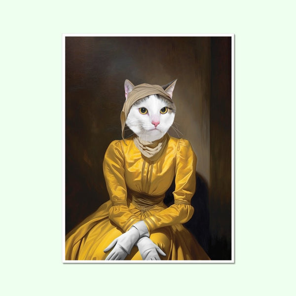 The Beauty Belle: Custom Pet Poster | royal pet portrait | Paw & Glory