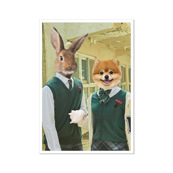 School Survivor Duo | Custom Pet Portrait | Paw & Glory