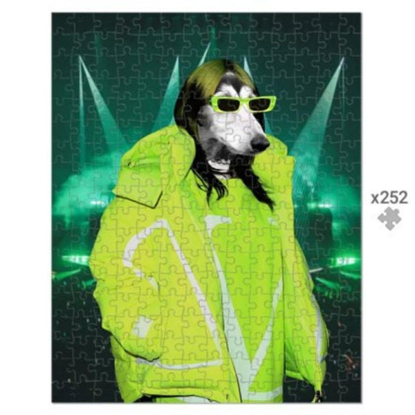 Pop Star Custom Pet Puzzle | Funny Pet Portrait | Paw & Glory
