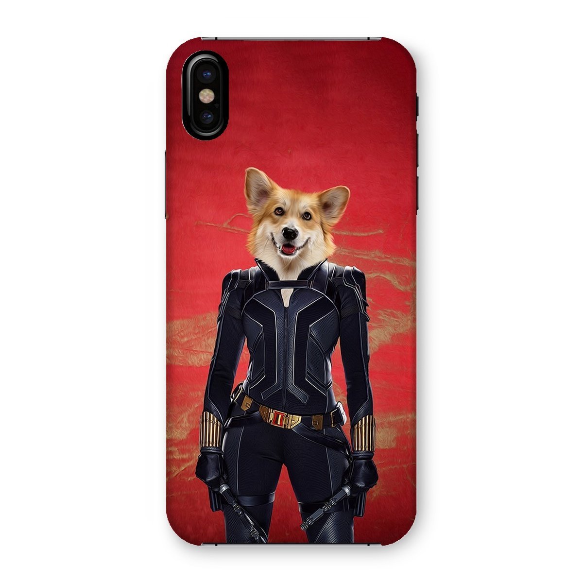 The Black Widow: Custom Pet Phone Case - Paw & Glory - Dog Portraits - Pet Portraits