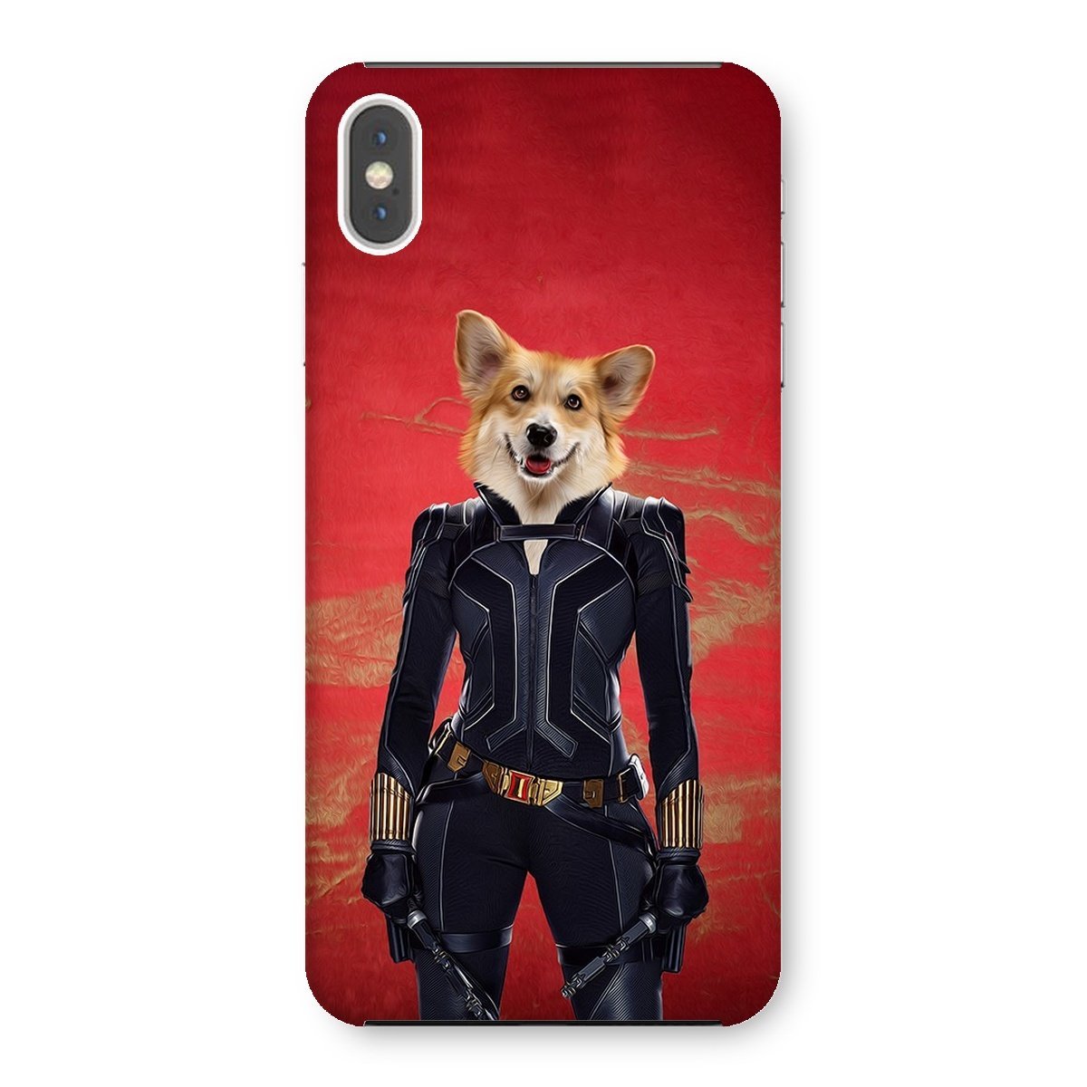 The Black Widow: Custom Pet Phone Case - Paw & Glory - Dog Portraits - Pet Portraits