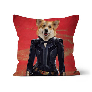 The Black Widow: Custom Pet Pillow - Paw & Glory - Dog Portraits - Pet Portraits